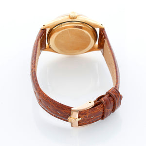 Rolex Oyster Perpetual 18k Yellow Gold Unisex Vintage Watch 6567