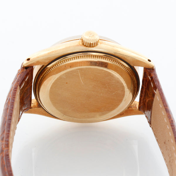 Rolex Oyster Perpetual 18k Yellow Gold Unisex Vintage Watch 6567