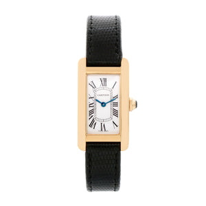 Cartier Tank Americaine Ladies 18k Yellow Gold Watch W2601556