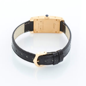 Cartier Tank Americaine Ladies 18k Yellow Gold Watch W2601556