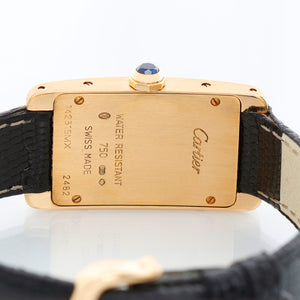 Cartier Tank Americaine Ladies 18k Yellow Gold Watch W2601556