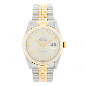 Rolex Datejust 2-Tone Diamond Dial Watch 16233