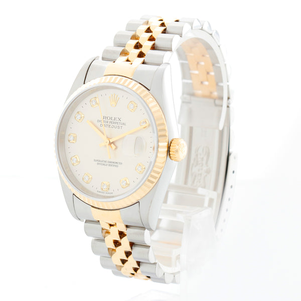 Rolex Datejust 2-Tone Diamond Dial Watch 16233