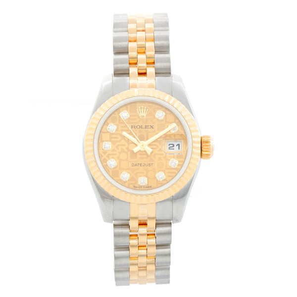 Rolex Datejust 2-Tone Champagne Dial Watch 179173