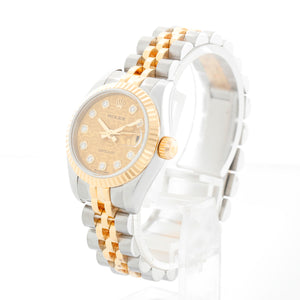 Rolex Datejust 2-Tone Champagne Dial Watch 179173