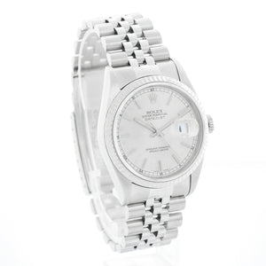 Rolex Datejust Stainless Steel Silver Dial Watch 16234
