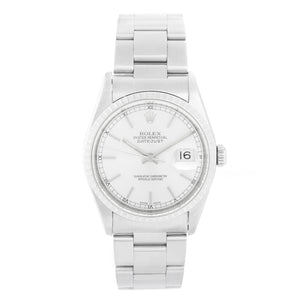 Rolex Datejust Stainless Steel Silver Dial Watch 16220