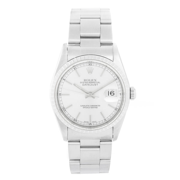 Rolex Datejust Stainless Steel Silver Dial Watch 16220