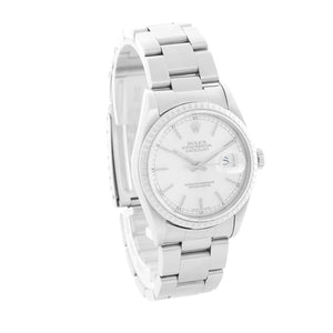 Rolex Datejust Stainless Steel Silver Dial Watch 16220