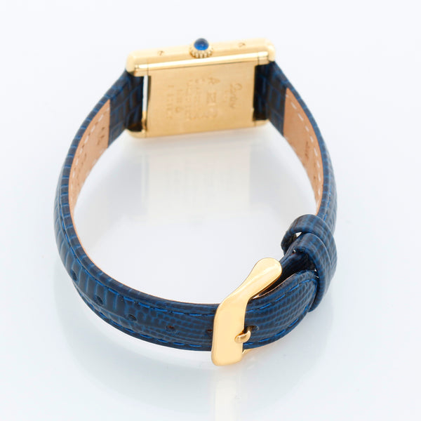 Cartier Must de Cartier Argent Blue Rare Simulated Lapis Dial Watch Ref. 2413