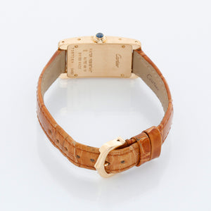 Cartier Tank Americaine Ladies 18k Yellow Gold Watch 2482 W2601556