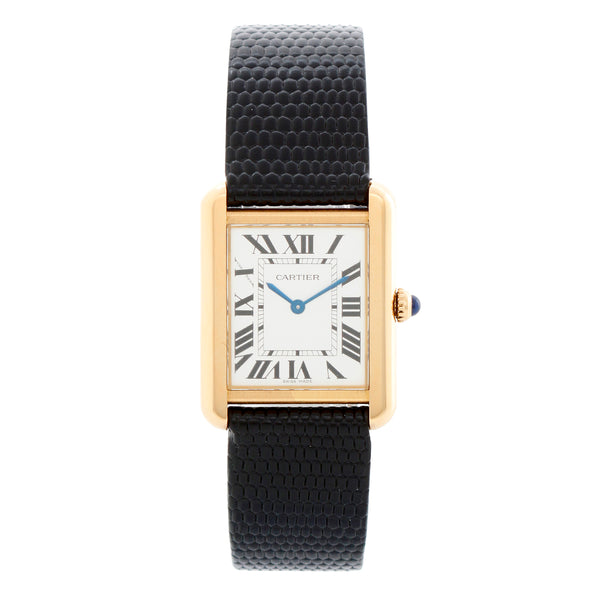 Mens Cartier Tank Solo Yellow Gold Watch 2743 W1018755