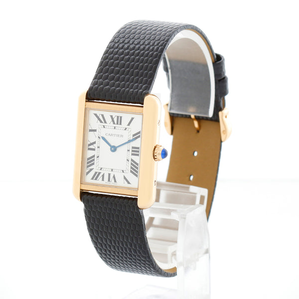 Mens Cartier Tank Solo Yellow Gold Watch 2743 W1018755