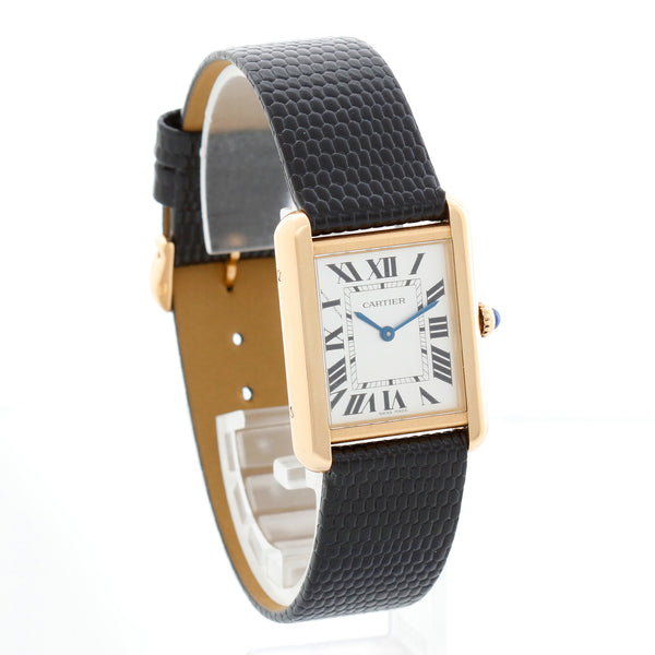 Mens Cartier Tank Solo Yellow Gold Watch 2743 W1018755