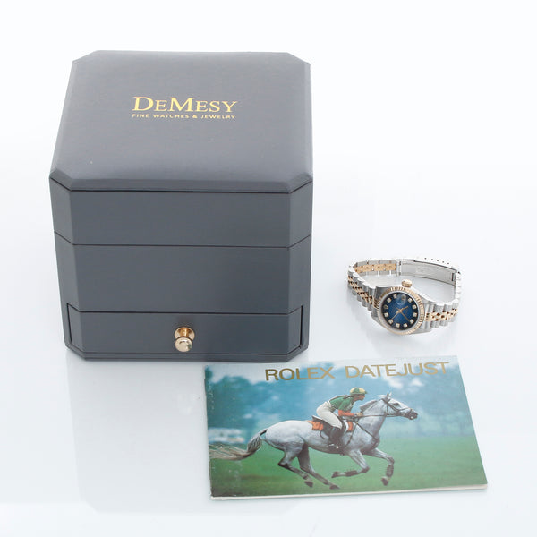 Rolex Datejust 2-Tone Blue Diamond Dial Watch 69173