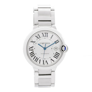 Cartier Ballon Bleu Men's 42mm Stainless Steel Automatic Watch W69012Z4 3765