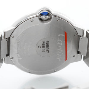 Cartier Ballon Bleu Men's 42mm Stainless Steel Automatic Watch W69012Z4 3765