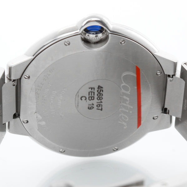 Cartier Ballon Bleu Men's 42mm Stainless Steel Automatic Watch W69012Z4 3765