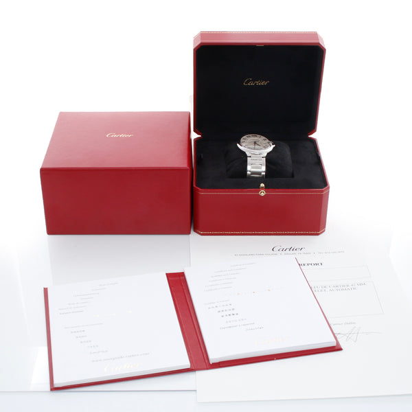 Cartier Ballon Bleu Men's 42mm Stainless Steel Automatic Watch W69012Z4 3765