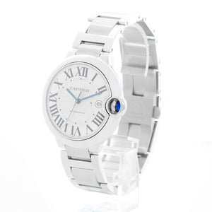 Cartier Ballon Bleu Men's 42mm Stainless Steel Automatic Watch W69012Z4 3765