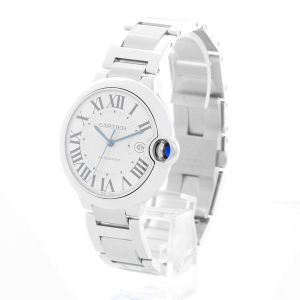 Cartier Ballon Bleu Men's 42mm Stainless Steel Automatic Watch W69012Z4 3765