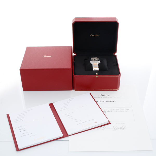 Cartier Tank Anglaise Stainless Steel and 18k Rose Gold Large Watch W5310007 3511