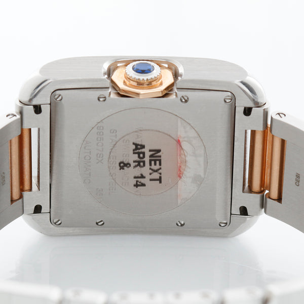 Cartier Tank Anglaise Stainless Steel and 18k Rose Gold Large Watch W5310007 3511