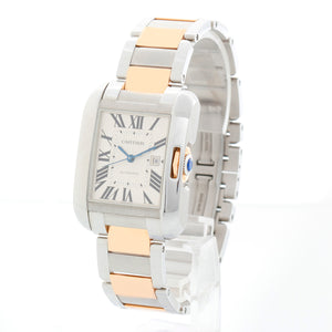 Cartier Tank Anglaise Stainless Steel and 18k Rose Gold Large Watch W5310007 3511