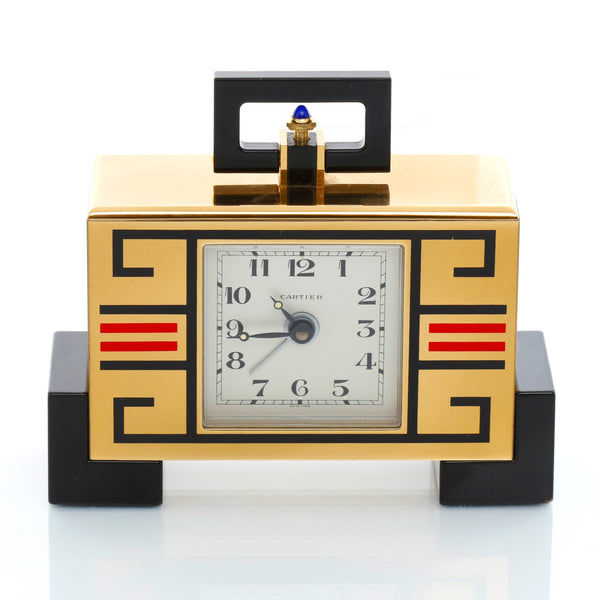 Cartier Art Deco "cubist" Pendulette Desk Clock W0100014