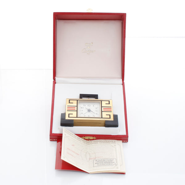 Cartier Art Deco "cubist" Pendulette Desk Clock W0100014