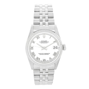 Rolex Datejust Stainless Steel White Dial Watch 68274