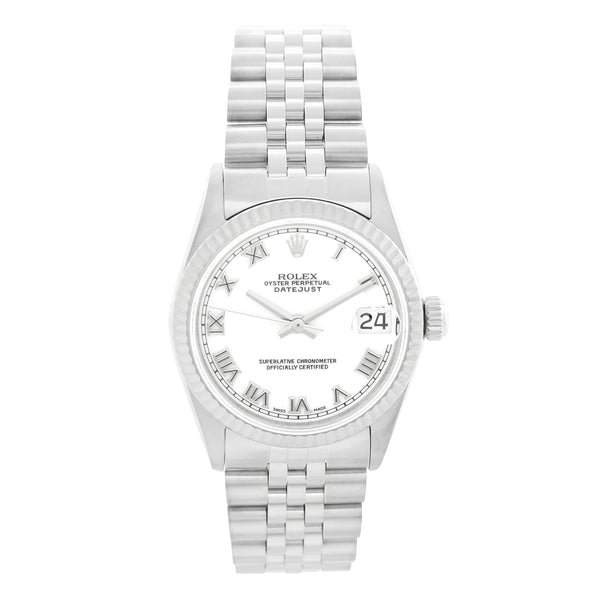 Rolex Datejust Stainless Steel White Dial Watch 68274