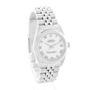 Rolex Datejust Stainless Steel White Dial Watch 68274