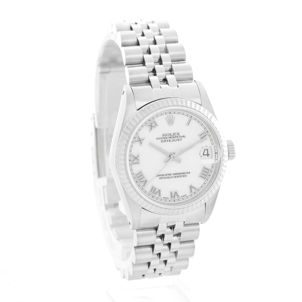 Rolex Datejust Stainless Steel White Dial Watch 68274