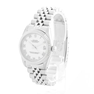Rolex Datejust Stainless Steel White Dial Watch 68274