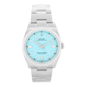 Rolex Oyster Perpetual Men's Tiffany Blue DialStainless Steel 126000