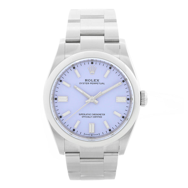 Rolex Oyster Perpetual Men's Lavander Dial Stainless Steel 126000