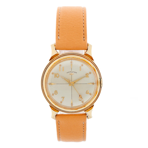 Very Rare Collector's Piece Men's Hamilton Stormking II 14k Solid Gold Dress Watch