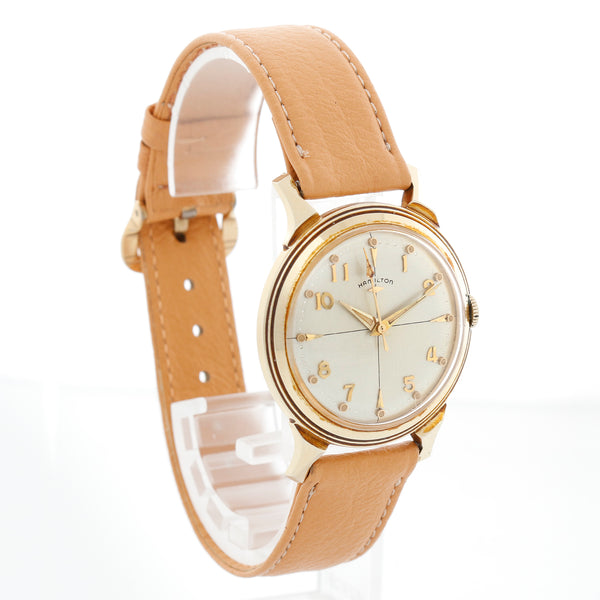 Very Rare Collector's Piece Men's Hamilton Stormking II 14k Solid Gold Dress Watch