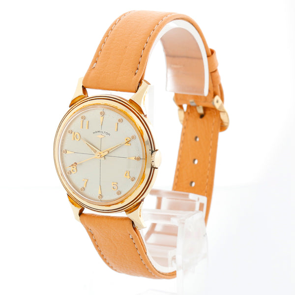 Very Rare Collector's Piece Men's Hamilton Stormking II 14k Solid Gold Dress Watch