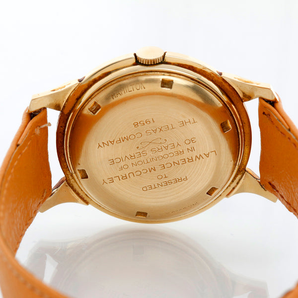 Very Rare Collector's Piece Men's Hamilton Stormking II 14k Solid Gold Dress Watch