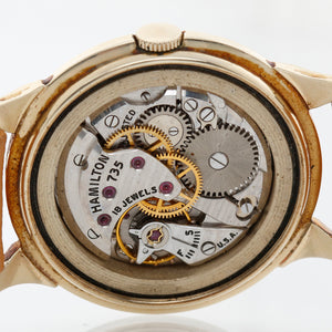 Very Rare Collector's Piece Men's Hamilton Stormking II 14k Solid Gold Dress Watch