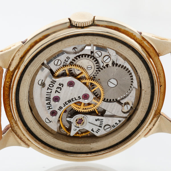 Very Rare Collector's Piece Men's Hamilton Stormking II 14k Solid Gold Dress Watch