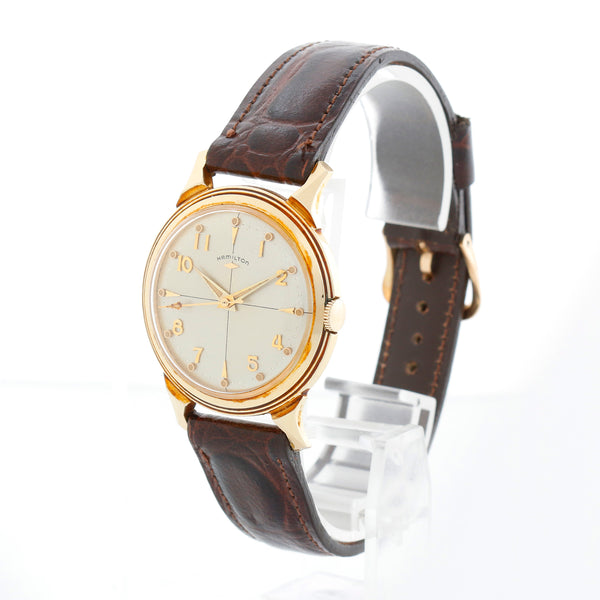 Very Rare Collector's Piece Men's Hamilton Stormking II 14k Solid Gold Dress Watch