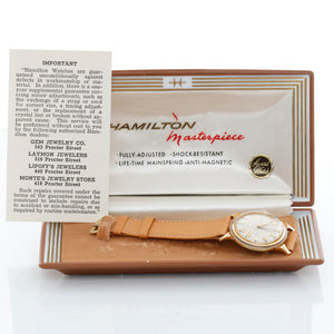 Very Rare Collector's Piece Men's Hamilton Stormking II 14k Solid Gold Dress Watch