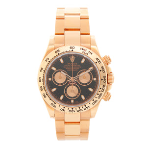 Rolex Cosmograph Daytona Rose Gold Black Dial Watch 116505