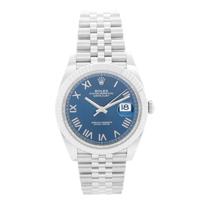 Rolex Datejust Stainless Steel Roman Numeral Dial Watch 126334