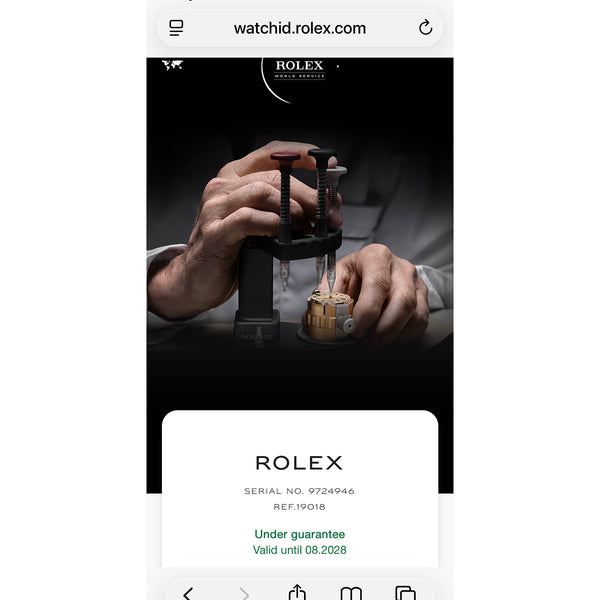Rolex Day-Date President 18K Gold Blue Dial Watch 19018
