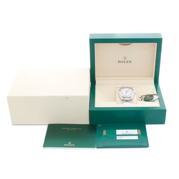 Rolex Datejust Stainless Steel White Dial Watch 126334
