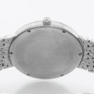 Audemars Piguet Black Diamond Dial Woven Bracelet 18k White Gold Watch